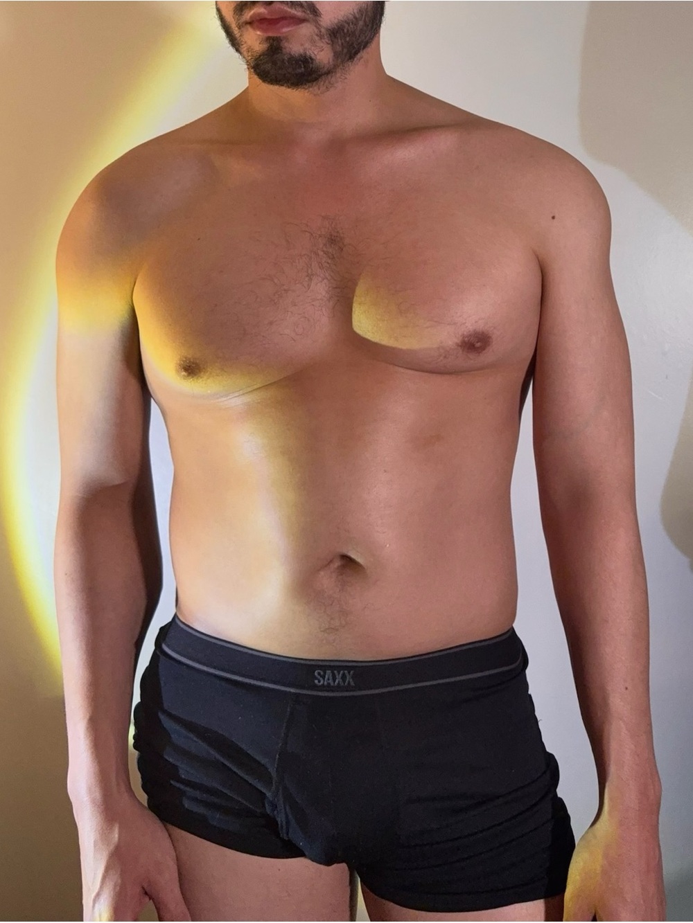 Saxx Black Men's Boxer Briefs with Contour Pouch